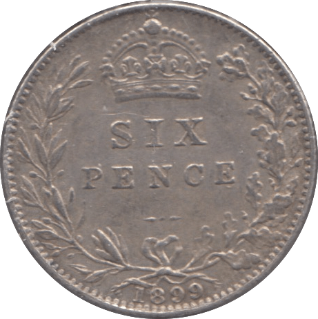 1899 SIXPENCE ( EF ) - Sixpence - Cambridgeshire Coins