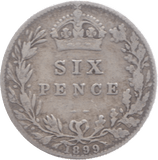 1899 SIXPENCE ( FINE ) 6 - Sixpence - Cambridgeshire Coins