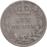 1899 SIXPENCE ( FINE ) 9 - Sixpence - Cambridgeshire Coins