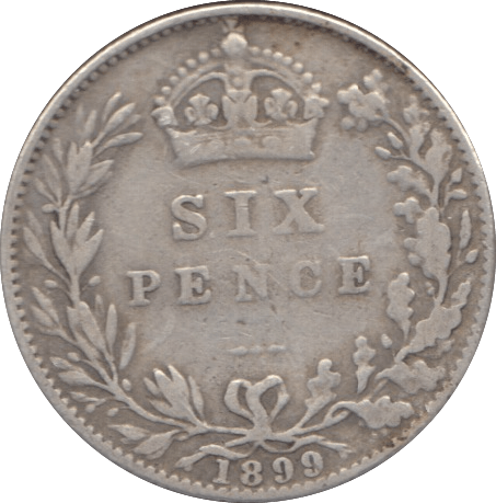 1899 SIXPENCE ( GF ) 3 - SIXPENCE - Cambridgeshire Coins