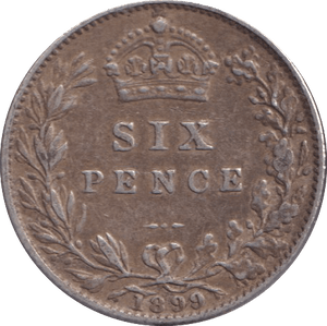 1899 SIXPENCE ( GVF ) - Sixpence - Cambridgeshire Coins
