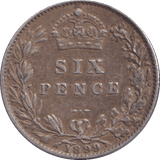 1899 SIXPENCE ( GVF ) - Sixpence - Cambridgeshire Coins