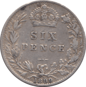 1899 SIXPENCE ( VF ) 8 - SIXPENCE - Cambridgeshire Coins