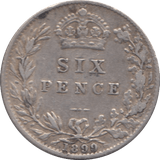 1899 SIXPENCE ( VF ) 8 - SIXPENCE - Cambridgeshire Coins