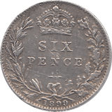 1899 SIXPENCE ( VF ) I - Sixpence - Cambridgeshire Coins