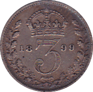 1899 THREEPENCE ( FAIR ) - Threepence - Cambridgeshire Coins