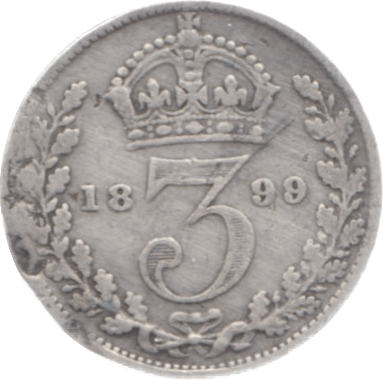 1899 THREEPENCE ( FINE ) 2 - Threepence - Cambridgeshire Coins