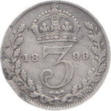 1899 THREEPENCE ( FINE ) 2 - Threepence - Cambridgeshire Coins