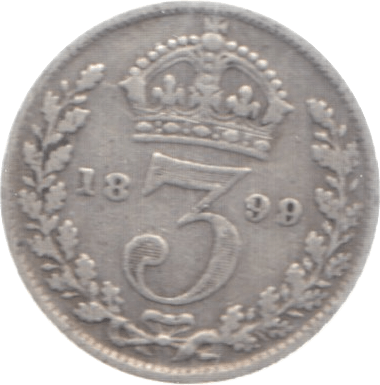 1899 THREEPENCE ( FINE ) 4 - Threepence - Cambridgeshire Coins