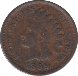 1899 USA ONE CENT - WORLD COINS - Cambridgeshire Coins