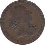 18TH CENTURY HALFPENNY TOKEN CHESHIRE MACCLESFIELD CHARLES ROE R AND C CYPHER DH62 ( REF 216 ) - Token - Cambridgeshire Coins