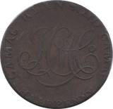 18TH CENTURY HALFPENNY TOKEN CORK JOHN OF GAUNT HM AND CO CYPHER PLAIN DH231 ( REF 191 ) - Token - Cambridgeshire Coins