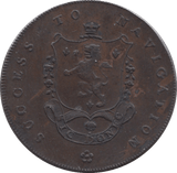 18TH CENTURY HALFPENNY TOKEN LANCASHIRE JOHN O GAUNT SUCCESS TO NAVIGATION 3B R ( VF ) ( REF 79 ) - Token - Cambridgeshire Coins