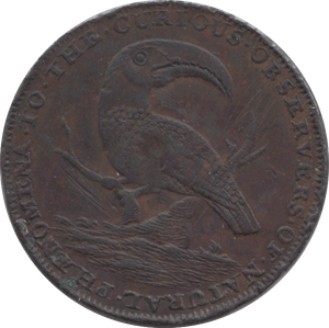 18TH CENTURY HALFPENNY TOKEN MIDDLESEX PIDCOCKS TWO HEADED COIN TOUCAN DH454 ( REF 124 ) - Token - Cambridgeshire Coins