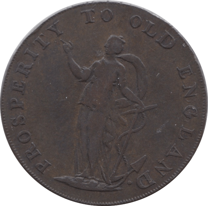 18TH CENTURY HALFPENNY TOKEN NORFOLK BOTTLE MORE TRADE AND FEWER TAXES 24 ( REF 102 ) - Token - Cambridgeshire Coins