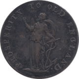 18TH CENTURY HALFPENNY TOKEN NORFOLK HOPE POINTING SHIP CURRENT 25 ( REF 109 ) - Token - Cambridgeshire Coins