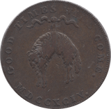 18TH CENTURY HALFPENNY TOKEN NORFOLK NORWICH CASTLE GOOD TIMES WILL COME DH12 ( REF 107 ) - Token - Cambridgeshire Coins