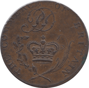 18TH CENTURY HALFPENNY TOKEN SUFFOLK ARMS OF BURY P.DECKS P.O DH25 ( REF 139 ) - Token - Cambridgeshire Coins