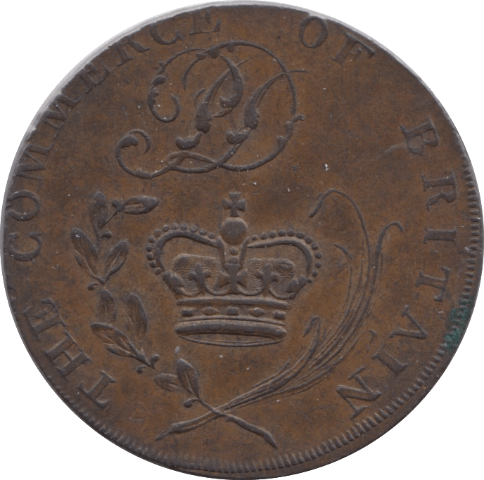 18TH CENTURY HALFPENNY TOKEN SUFFOLK ARMS OF BURY P.DECKS P.O DH25 ( REF 139 ) - Token - Cambridgeshire Coins