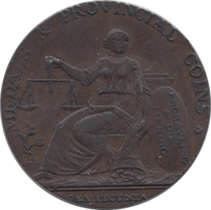 18TH CENTURY HALFPENNY TOKEN WARWICKSHIRE MONETA JOHN WILKINSON IRON MASTER PLAIN ( VF ) ( REF 167 ) - Token - Cambridgeshire Coins