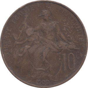 1900 10 CENTIMES FRANCE - WORLD COINS - Cambridgeshire Coins