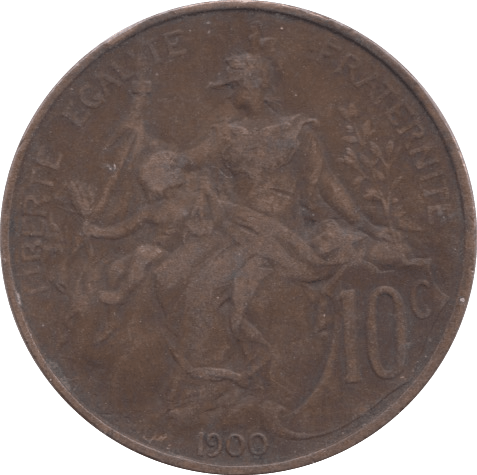 1900 10 CENTIMES FRANCE - WORLD COINS - Cambridgeshire Coins