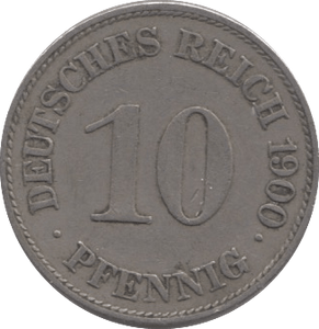 1900 10 PFENNG GERMANY - WORLD COINS - Cambridgeshire Coins