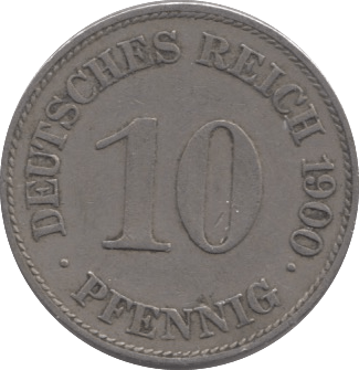 1900 10 PFENNG GERMANY - WORLD COINS - Cambridgeshire Coins
