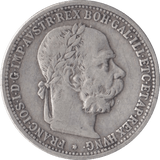 1900 AUSTRIA SILVER KORONA - SILVER WORLD COINS - Cambridgeshire Coins
