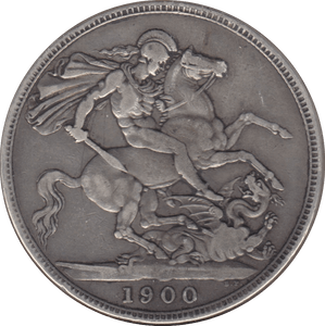 1900 CROWN ( FINE ) 6 LXIII - CROWN - Cambridgeshire Coins