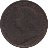 1900 FARTHING 2 ( EF ) 55 - Farthing - Cambridgeshire Coins