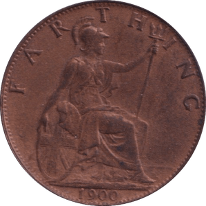 1900 FARTHING ( EF ) - Farthing - Cambridgeshire Coins