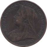 1900 FARTHING ( FAIR ) - Farthing - Cambridgeshire Coins