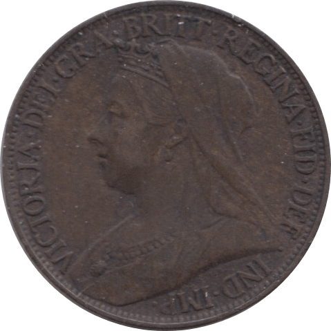 1900 FARTHING ( GVF ) 1 - Farthing - Cambridgeshire Coins