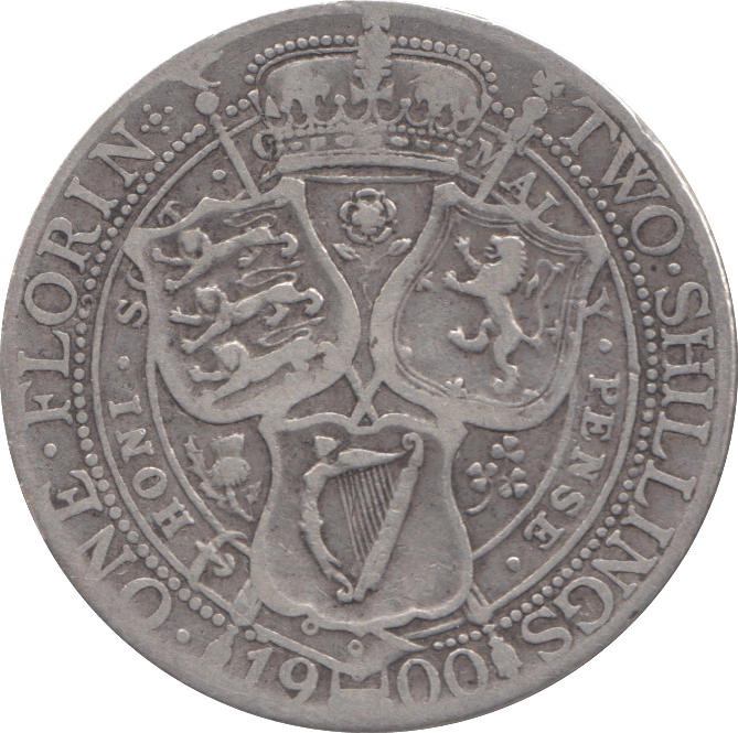 1900 FLORIN ( FINE ) 4 - Florin - Cambridgeshire Coins