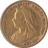 1900 GOLD HALF SOVEREIGN ( GVF ) 2 - Half Sovereign - Cambridgeshire Coins