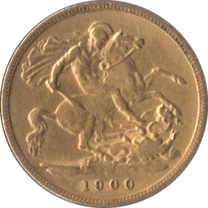 1900 GOLD HALF SOVEREIGN ( GVF ) 2 - Half Sovereign - Cambridgeshire Coins