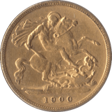 1900 GOLD HALF SOVEREIGN ( GVF ) 2 - Half Sovereign - Cambridgeshire Coins