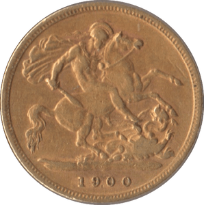 1900 GOLD HALF SOVEREIGN ( GVF ) 3 - Half Sovereign - Cambridgeshire Coins