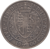 1900 HALFCROWN ( GVF ) - Halfcrown - Cambridgeshire Coins