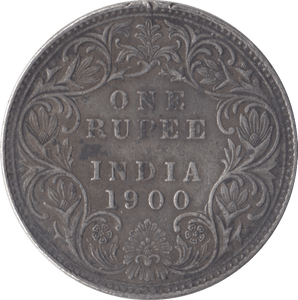 1900 INDIAN SILVER ONE RUPEE - SILVER WORLD COINS - Cambridgeshire Coins