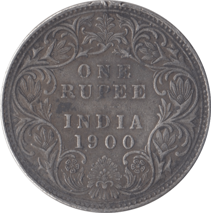 1900 INDIAN SILVER ONE RUPEE - SILVER WORLD COINS - Cambridgeshire Coins