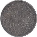 1900 INDIAN SILVER ONE RUPEE - SILVER WORLD COINS - Cambridgeshire Coins