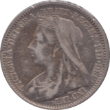 1900 MAUNDY THREEPENCE ( GF ) - Maundy Coins - Cambridgeshire Coins