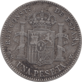 1900 SILVER 1 PESETA SPAIN - SILVER WORLD COINS - Cambridgeshire Coins