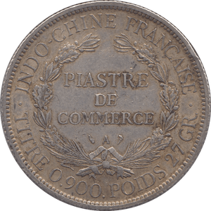 1900 SILVER 1 PIASTRES FRENCH INDO CHINA - SILVER WORLD COINS - Cambridgeshire Coins