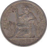 1900 SILVER 1 PIASTRES FRENCH INDO CHINA - SILVER WORLD COINS - Cambridgeshire Coins