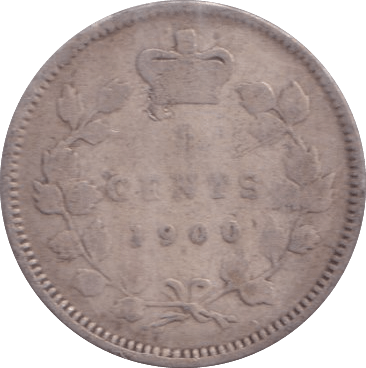 1900 SILVER 5 CENT CANADA - SILVER WORLD COINS - Cambridgeshire Coins