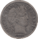 1900 SILVER DIME USA - SILVER WORLD COINS - Cambridgeshire Coins