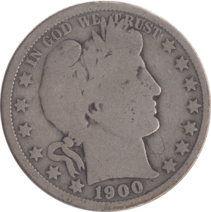 1900 SILVER HALF DOLLAR USA - SILVER WORLD COINS - Cambridgeshire Coins